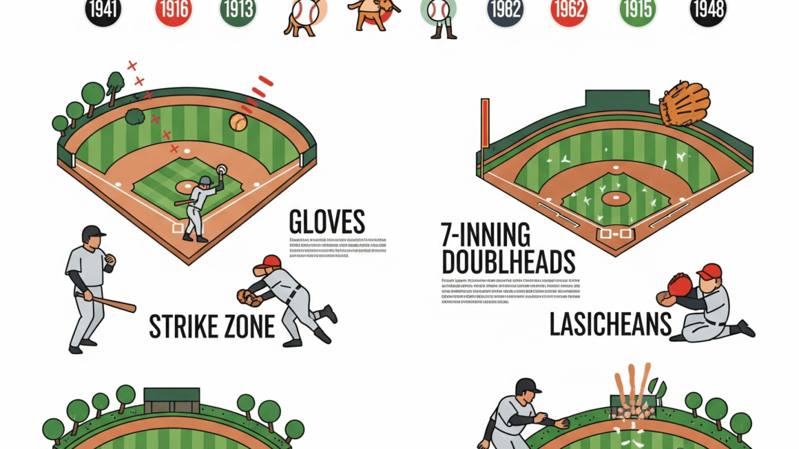 The evolution of baseball rules and their strategic consequences